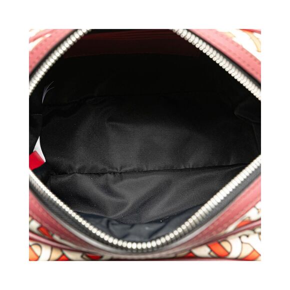 Pre Loved Burberry Monogram Canvas Crossbody Bag Women Orange - Picture 4 of 8